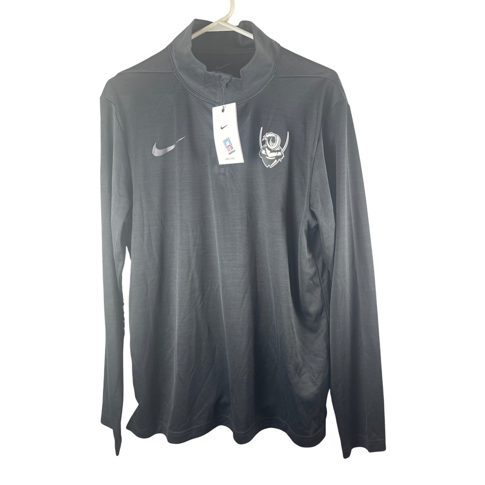 Nike Dri-FIT Mens Black Quarter Zip Pullover Long Sleeve Athletic Shirt New MED